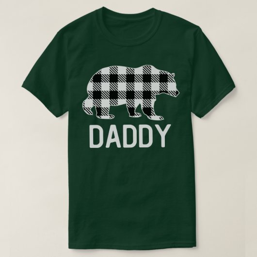 Daddy Bear Pajama Grey Buffalo Plaid Premium Tシャツ (デザイン正面)