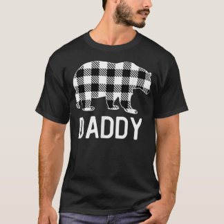 Daddy Bear Pajama Grey Buffalo Plaid  Tシャツ