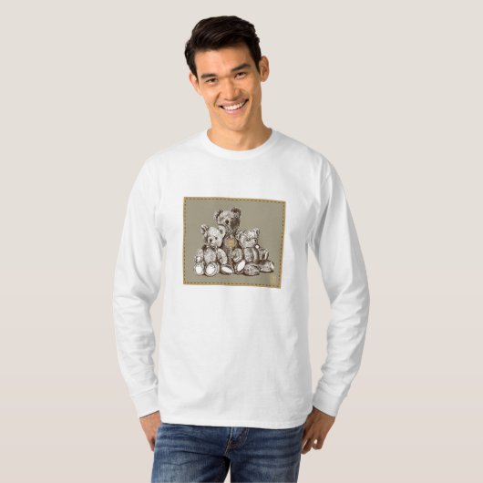 Daddy Bear Teddy Bears Men's Sweatshirt Tシャツ (正面フル)