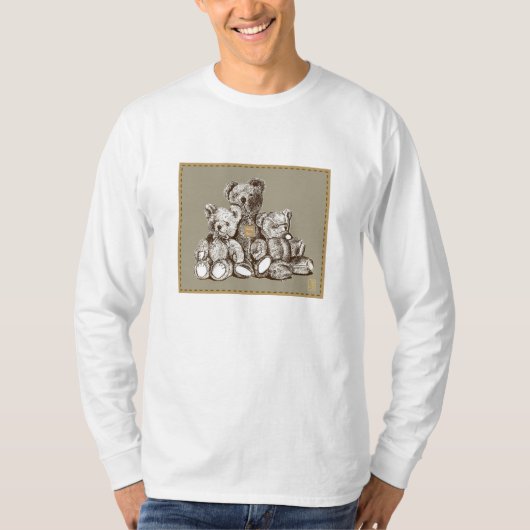 Daddy Bear Teddy Bears Men's Sweatshirt Tシャツ (正面)