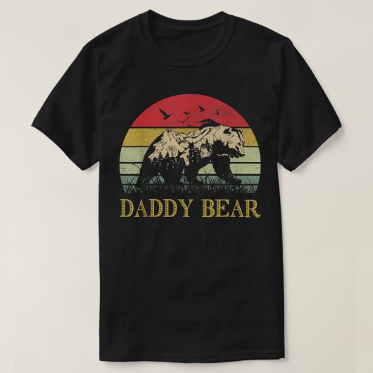 Daddy Bear Vintage T Shirt Fathers Day Tシャツ (デザイン正面)
