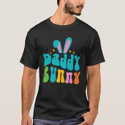 Daddy Bunny Cute Bunny Rabbit Family Easter Day Da Tシャツ (正面)