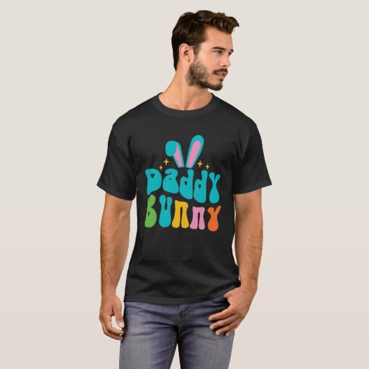 Daddy Bunny Cute Bunny Rabbit Family Easter Day Da Tシャツ (正面フル)