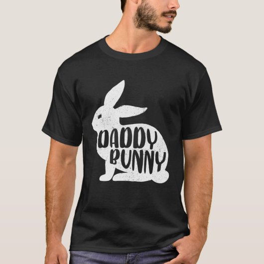 Daddy Bunny Cute Matching Family Easter Tシャツ (正面)