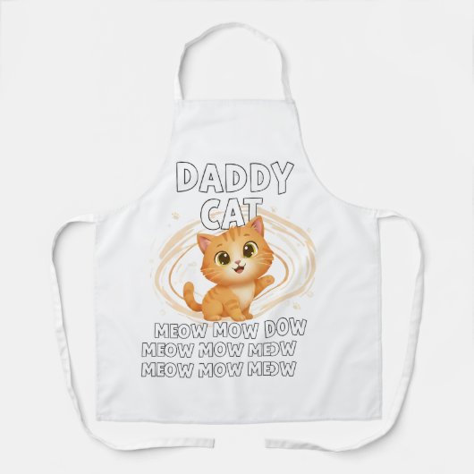 Daddy Cat Meow Spiral - Apron エプロン (正面)