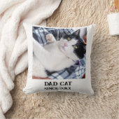Daddy cat since Photo cute cat クッション (ブランケット)