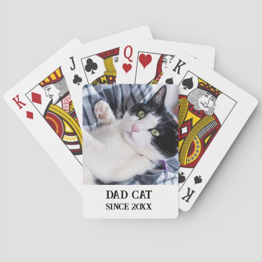 Daddy cat since Photo cute cat トランプ (裏面)