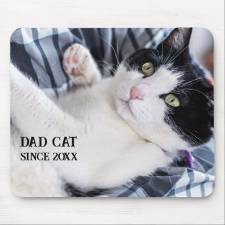 Daddy cat since Photo cute cat マウスパッド