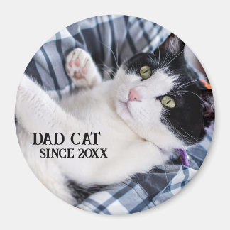 Daddy cat since Photo cute cat マグネット