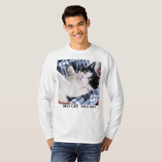 Daddy cat since Photo cute cat Tシャツ