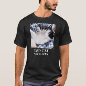 Daddy cat since Photo cute cat Tシャツ (正面)
