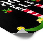 Daddy Christmas Elf Matching Pajama X-mas Party  ポスター (角)