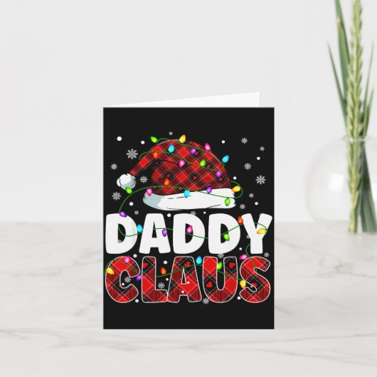 Daddy Claus Merry Christmas Santa Hat Family Match カード (正面)