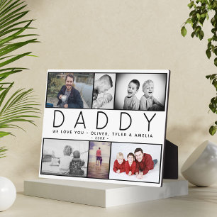 Daddy Cute モダン 6 Photo Collage父の日 フォトプラーク
