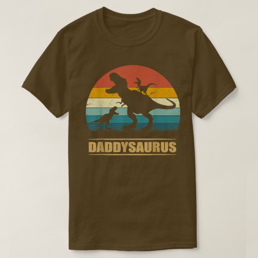 Daddy Dadhysaurus 2子供の父の日Gif Tシャツ (デザイン正面)