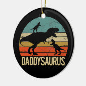 Daddy Daidan Daddhysaurus 2 Two Kids Christmas セラミックオーナメント (左)