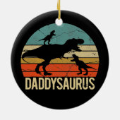 Daddy Daidan Daddhysaurus 2 Two Kids Christmas セラミックオーナメント (裏面)