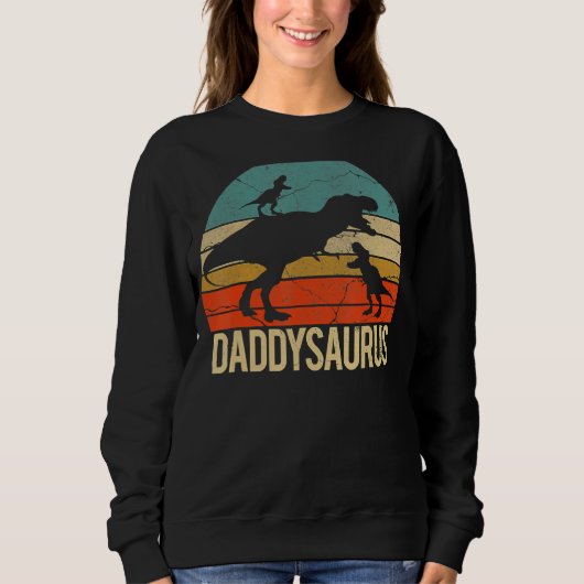 Daddy Daidan Daddhysaurus 2 Two Kids Christmas For スウェットシャツ (正面)