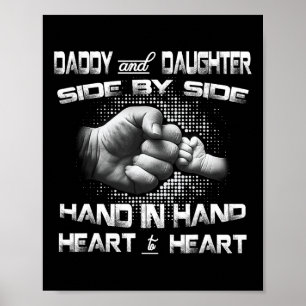Daddy Daughter Fist Bump Matching Father &#; s Day ポスター