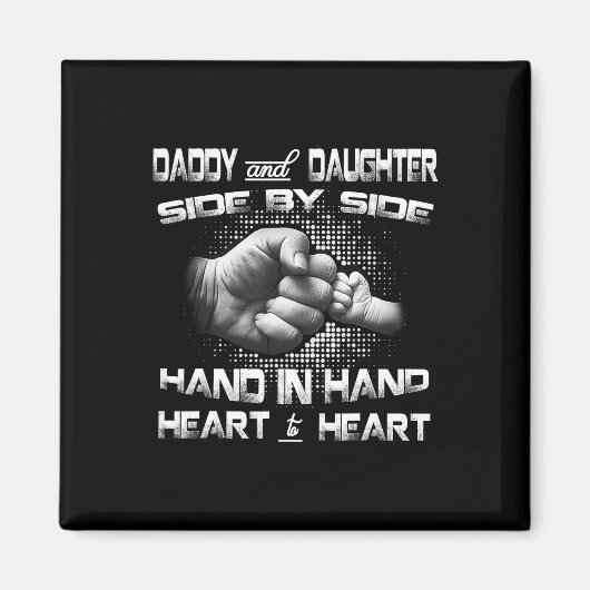 Daddy Daughter Fist Bump Matching Father &# s Day マグネット (正面)
