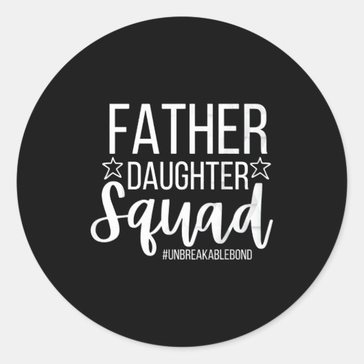 Daddy Daughter Squad Fathers Day Matching Dad And  ラウンドシール (正面)