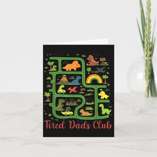 Daddy Dinosaur Dino Land Map Tired Dads Club カード (正面)