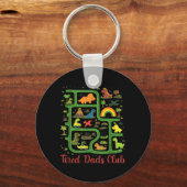 Daddy Dinosaur Dino Land Map Tired Dads Club キーホルダー (正面)