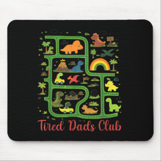 Daddy Dinosaur Dino Land Map Tired Dads Club マウスパッド