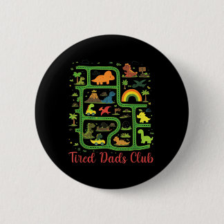 Daddy Dinosaur Dino Land Map Tired Dads Club 缶バッジ