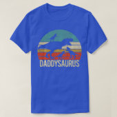 Daddy Dinosaurus Daddaysaurus 3人の子供クリスマスchris Tシャツ (デザイン正面)
