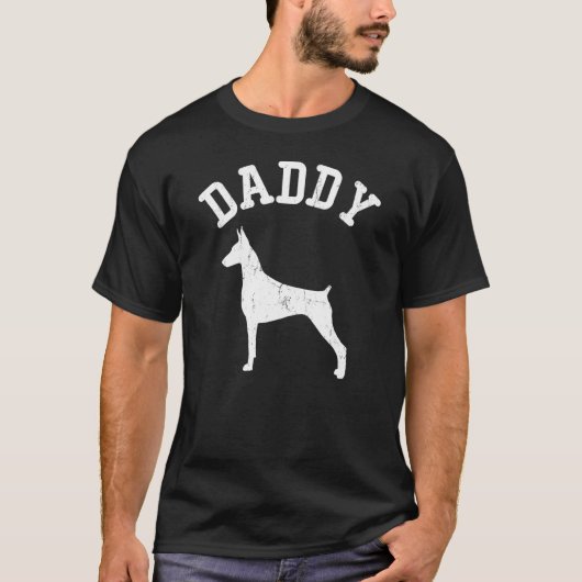 Daddy Doberman Vintage Ideas For Dad Tシャツ (正面)