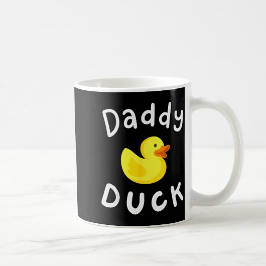 Daddy Duck Birthday Rubber Duck Lover Family Match コーヒーマグカップ (右)