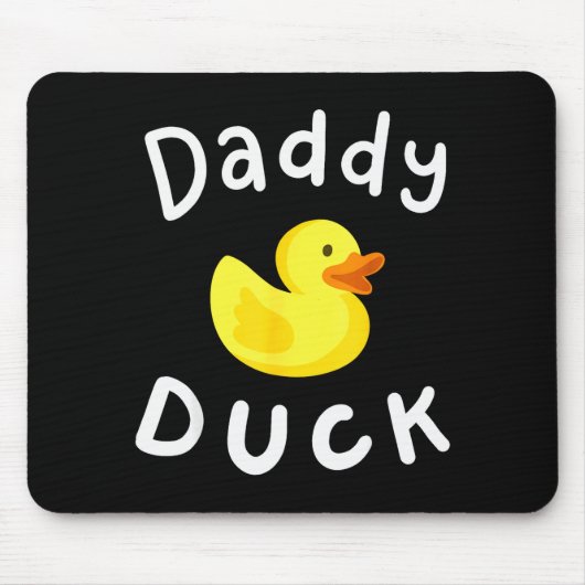 Daddy Duck Birthday Rubber Duck Lover Family Match マウスパッド (正面)