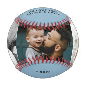 Daddy Dusty Blue Father's Day 3 Photo Collage 野球ボール (正面)