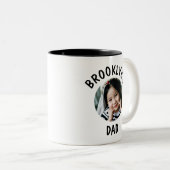 Daddy Dutorトレンディーパーソナライズされたの写真と名前 ツートーンマグカップ (正面右)