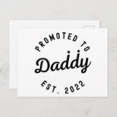 Daddy Estに昇格。2022ニューパパ 案内ポストカード (正面/裏面)