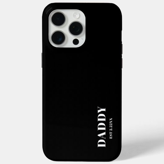 Daddy Est カスタム ブラック&ホワイト iPhone/iPadケース Case-Mate iPhoneケース (裏面)