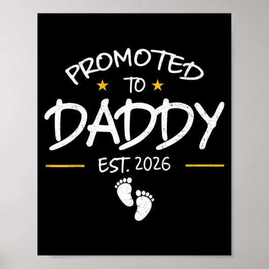 Daddy Est 2026 Daddy To Be New Dad 2026 First Time ポスター (正面)