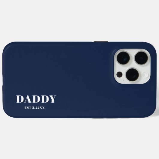 Daddy Est custom Navy Blue iPhone / iPad case Case-Mate iPhoneケース (裏面 (横))