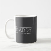 Daddy Est Year For New Dad  コーヒーマグカップ (左)
