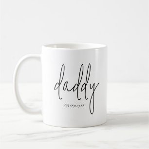 Daddy Established dateベビー名New Dad コーヒーマグカップ