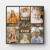 Daddy Ever 最高の - Wood Father's Day Photo Collage フォトプラーク (正面)