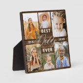 Daddy Ever 最高の - Wood Father's Day Photo Collage フォトプラーク (正面)
