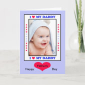 Daddy Faters Day Card - Iハートマイパパ写真 カード (正面)
