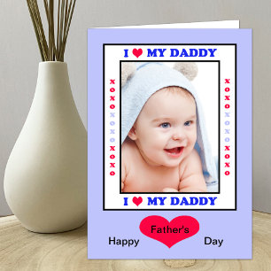 Daddy Faters Day Card - Iハートマイパパ写真 カード