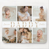 "Daddy" Faters Day Kids Photo Collageマウスパッド マウスパッド (正面)