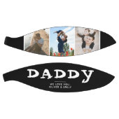 Daddy Father Family 3 Photo Collage Black Keepsake バスケットボール (パネル)