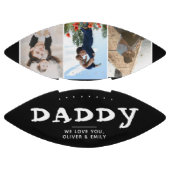 Daddy Father Family 3 Photo Collage Keepsake Black アメリカンフットボール (パネル)