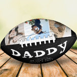 Daddy Father Family 3 Photo Collage Keepsake Black アメリカンフットボール<br><div class="desc">パパ父家族3写真コラージュ記念ブラックサッカー。白黒デザイン。3枚の写真を追加パパをパパパパパパパパパに…父親のために素敵なスポーツの記念品。父の日、誕生日、またはクリスマスのためのギフト。</div>