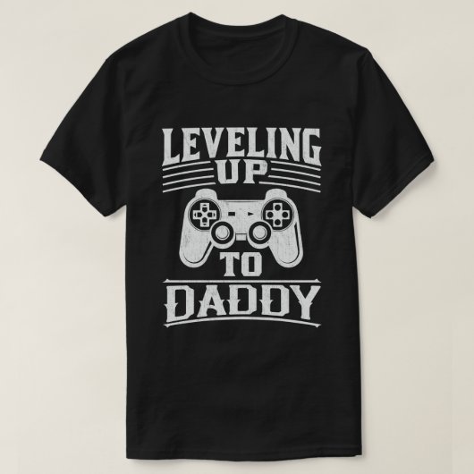 Daddy Gamerの妊娠の発表にレベリング Tシャツ (デザイン正面)